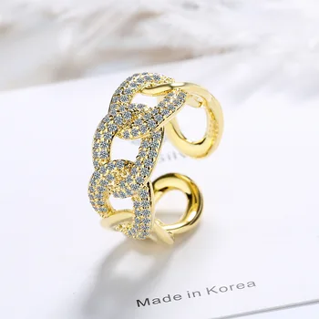 Elegante Ajustável Tamanho de Cristal Cruz de Prata 925 Dedo Casal Anel Para Mulheres Finas Jóias de Casamento jz079