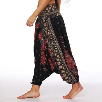 Harém Hippie Calças para as Mulheres do Yoga Floral Boho o Gênio de Aladdin Roupas