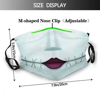 Sally Costurado Sorriso Reutilizáveis Máscara Facial O Pesadelo Antes Do Natal Anti Neblina Máscara Com Filtros De Proteção Respirador