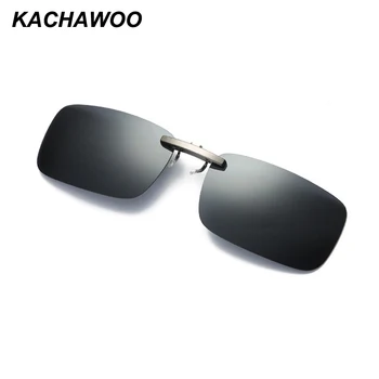 Kachawoo clipe em óculos de sol dos homens acessórios mulheres polarizada noite de óculos de visão prescrição homens de óculos de sol polarizado