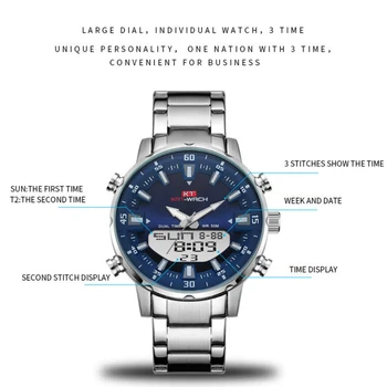 KAT-WACH Marca Homens Relógio de Desporto Relógios Digitais Homens Waterproof o Aço Militar Relógio de Quartzo Para Homens relógio de Pulso Relógio Masculino