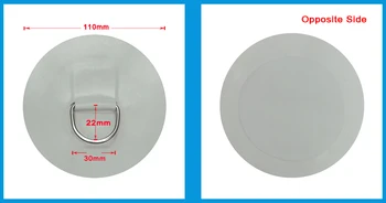 4PCS de 4,3 polegadas de aço Inoxidável D-anel de PVC adesivo para PVC Inflável, Barco, Bote, Jangada de Caiaque