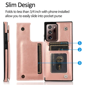 Luxo Slim Fit Carteira de Couro Case Para Samsung Galaxy S21 Ultra S20 FE S9 Plus Nota 20 10 Lite Com Slot de Cartão de Tampa à prova de Choque