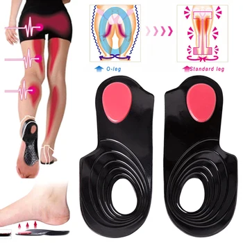 Unisex S/X Pernas Correção de Palmilhas Ortopédicas, Palmilhas de Apoio do Arco Órteses Almofada de Massagem Sapato do Pé de Saúde, pé Plano Palmilhas A7