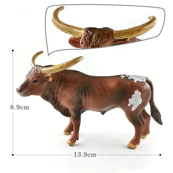 Nova Simulação de Fazenda Vaca, Gado, Boi, Touro estatueta modelo Animal de Diy decoração em miniatura de fadas jardim de decoração, acessórios modernos