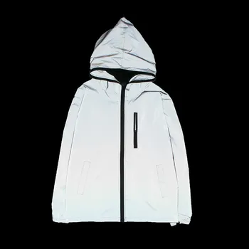 Maré Hoodies Homens 3M reflexiva jaqueta de hiphop blusão Impermeável desportivo mulheres amantes de casacos com capuz fluorescente Camisolas