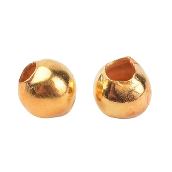 Pandahall Ferro Espaçador de Contas, Redonda, de Ouro, cerca de 3,2 mm de diâmetro, com 3mm de espessura, furo: 1.2 mm