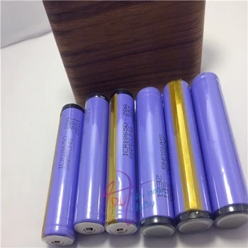 (6pcs/lote ) 28º ICR18650-28A SDI 18650 bateria 2800mah 3.7 V Bateria de célula de botão superior com protegida
