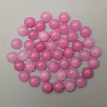 Moda de Pedra Natural 8MM 50Pcs/monte redondo esferas de cabochão de Anel, Colar, Brincos de Várias cores, acessórios de Jóias sem furo