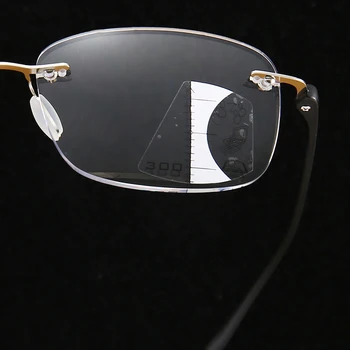 Seemfly Multifocais Óculos De Leitura Progressiva Anti Blue Ray Com Presbiopia Óculos De Homens, Mulheres Inteligentes Zoom Óptico Spetacle Unisex