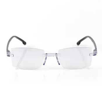Novo sem moldura remoto e perto de óculos de leitura anti luz azul multifocal presbiopia óculos para homens e mulheres