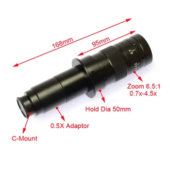 Conjunto completo de 14MP Industrial Microscópio Câmara HDMI, Saída USB 180X C-mount Lente de Zoom de 60 DIODO emissor de Luz do Microscópio 8