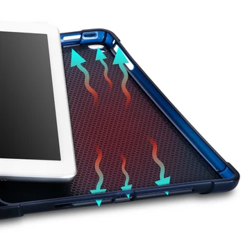 Smart Case para ipad de 9,7 2018 com porta-Lápis de Silicone Macio Capa para ipad Ar 1 2 Caso Funda para 6 Gen Caso