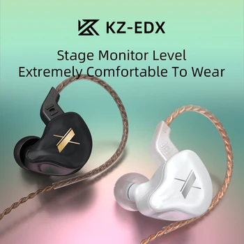 KZ EDX Fones de ouvido com Fio Graves Na Orelha Monitor APARELHAGEM hi-fi Fone de ouvido Esportes de Cancelamento de Ruído Fones de ouvido Fone de ouvido ZSN/PRO X/ZS3/ZSX/ZST X/ZAX