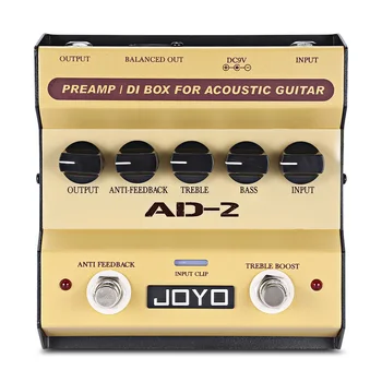 JOYO AD-2 de Violão Pedal Preamp DI Caixa Alta Sensibilidade 5 Basic Sintonia discos de Ajuste Portátil Efeito de Guitarra, Pedais de Peças