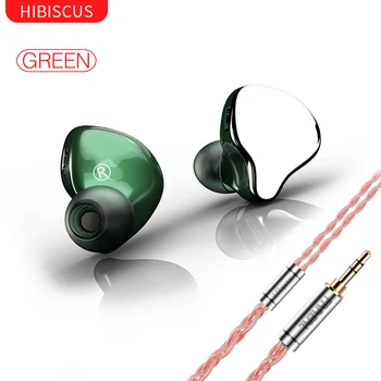 FAAEAL Hibiscus 10mm de Carbono Diafragma de Driver Dinâmico No Ouvido Fone de ouvido hi-fi DJ Esporte Fone de ouvido Fones de ouvido Destacável 2 PINOS Cabo