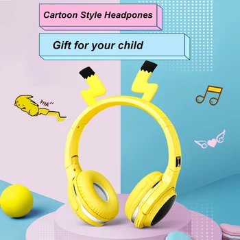 Fones de ouvido Bluetooth Crianças Bonito dos desenhos animados Bluetooth 5.0 Fone de ouvido Com Microfone sem Fio Estéreo Fones de ouvido Gamer para Crianças Smartphone