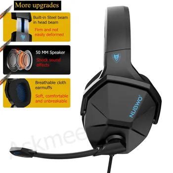 NUBWO N13/N16 PC Gamer Fone de ouvido Over-ear Fones de ouvido de Jogos para o PS4 NOVO Xbox-um 3D Surround Fone de ouvido com Microfone com Cancelamento de Ruído