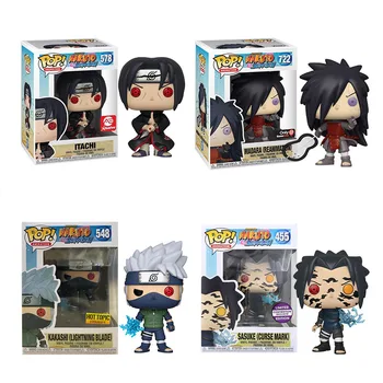 Funko Pop Naruto, Sasuke, Kakashi Sharingan de Itachi Madara Original de Vinil, Bonecas Modelo Figura Brinquedos para Meninos, Crianças, Presentes de Natal