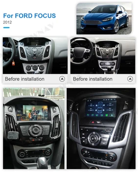 Carplay Para Ford Focus 2012 2013 2016 2017 Android De 10 Leitor de GPS de Navegação de Áudio, Auto Rádio Estéreo, Gravador de Chefe de Unidade