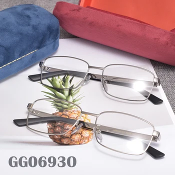 Italiano Quadrado de metal vidros ópticos mulheres homens óculos de armação GG0693O Prescrição de Óculos de moldura para as mulheres, homens