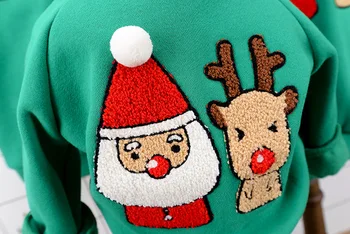 Família de Correspondência Feio Renas de Natal Camisola Camisola de Inverno Quente Hoodies para Casal Casaco de Crianças Ano Novo de Presente de Natal