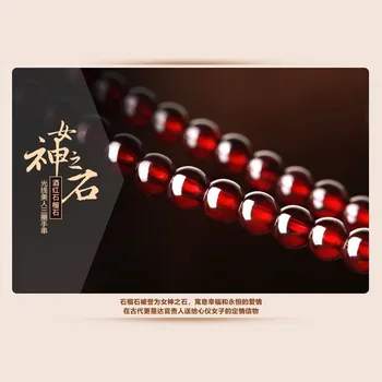 Natural de Granada Braceletes da Mulher de Sorte Perla o Bracelete 6A Vinho Vermelho Pedra 4mm de Três loop de Multicamadas de Esferas de pedra preciosa para a Mão da Jóia