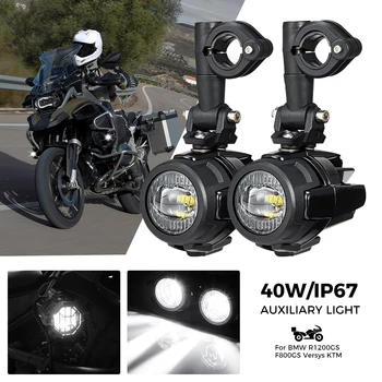 R1200GS 40W Motocicleta LED Luzes de Neblina Auxiliar Assembliy Para a BMW R1200GS F850GS F750GS F 850GS 750GS 1250GS GS LC Aventura