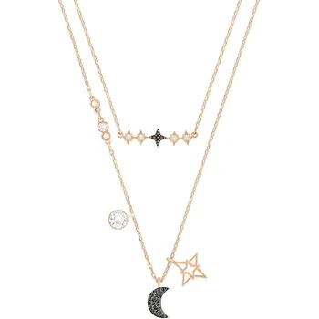 2020 moda jóias swa1: 1 requintado símbolo da lua. Black star menina requintada colar de charme