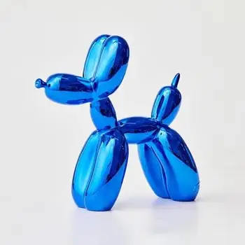 Novo brilhante balão cão estátua de simulação de animais do cão arte da escultura em resina artesanato, decoração acessórios