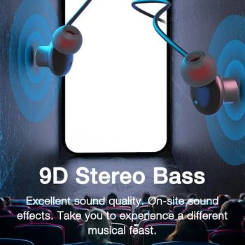 EARDECO 80 Horas de Resistência Bluetooth Fone de ouvido Decote de Graves sem Fio de Pescoço Fones de ouvido Estéreo de Fone de ouvido de Telefone, Fone de ouvido com Microfone TF