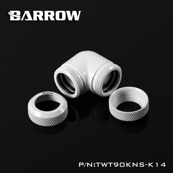 Barrow TWT90KNS-K14, de 90 Graus Rígido Encaixes de Tubulação, G1 / 4 Adaptador Para 14mm Rígido Tubos de ethernet da placa de parede gadget pé parafuso