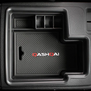 Para Nissan Qashqai-2016 LHD Carro Consola Central com apoio de Braço estojo porta-malas de Armazenamento de Caixa de Carro Topo da Caixa de Armazenamento