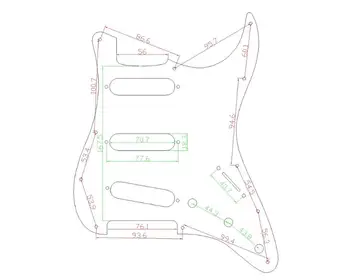 Musiclily SSS 11 Buraco Strat Guitarra Pickguard e BackPlate Definido para Fender USA/México Standard Stratocaster, 4Ply de Concha de Tartaruga