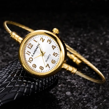 Mulheres De Pequeno Relógio De Ouro Prata Bracelete Pulseira De Luxo, Relógios De Aço Inoxidável Senhoras Quartzo Relógio De Pulso Marca Casual, Vestido De Relógios