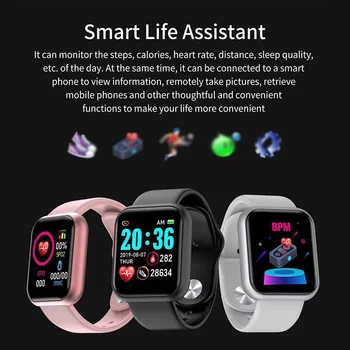 Smart relógio Inteligente Pulseiras Para homens mulheres Pulseira de Fitness Esportes Smartband Para Android, iPhone pressão arterial de Sono de Faixa