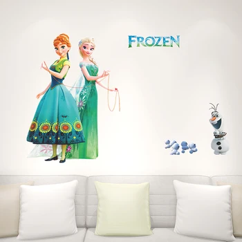Disney Olaf Elsa Anna Princesa Congelados 2 Adesivos De Parede Para Quarto De Crianças, Decoração Da Casa Diy Meninas Decalque Anime Mural De Arte Do Cartaz Do Filme