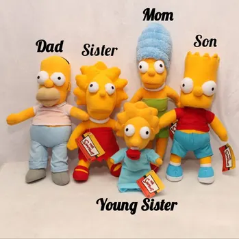 A Família Simpsons Pelúcia Brinquedos De Pelúcia Homer J. Marge, Bart De Pelúcia Boneca De Presente Para As Crianças De Aniversário, De Natal