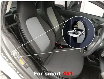 3D aço inoxidável carro acessórios Carro de Bloqueio da Porta etiqueta do Carro para smart fortwo 451 forfour 453 Carro adesivos de decoração do carro