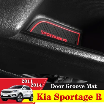 13X Para Kia Sportage R 2011 2012 Acessórios do Carro Porta Interior, Slot Almofada Non-Slip Copa Tapetes Anti Deslizamento Portas do Groove Tapete Interior
