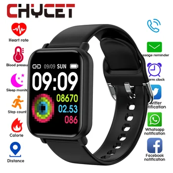Bluetooth 4.0 Smart Watch Homens IP68 Impermeável Smartwatch Mulheres Pressão Arterial controlador de Atividade Relógio Inteligente de Desporto Para o Android Ios