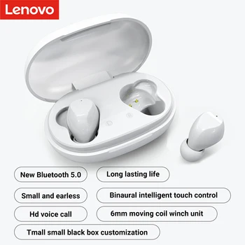 Novo Lenovo TC02 sem Fio Bluetooth 5.0 TWS Fones de ouvido IPX5 Esportes de Música hi-fi de Som Em-Orelha Fones de ouvido Smart Touch muito Tempo Player