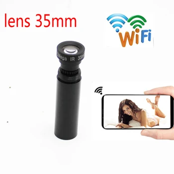 Mini wi-fi HD 1080p P2P onvif do CCTV de vigilância Remota Telescópio câmera Lanterna gravador de lente 35MM TF cartão de armazenamento