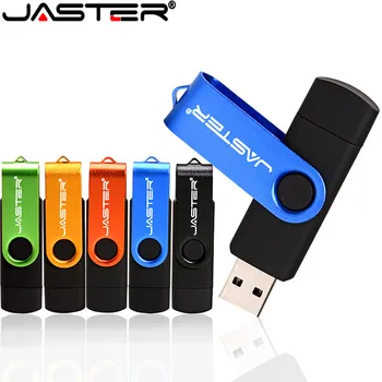 JASTER Unidade Flash USB OTG Pen Drive Usb Stick para Android, SmartPhone e PC 128GB 64GB 32gb 16GB 4GB 8GB de Alta Velocidade Azul Blak Vermelho