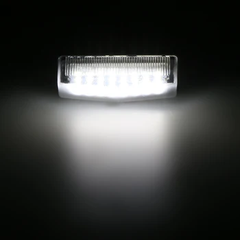 2pcs/1 Par de Número de LED da Placa de Licença Lâmpada para Luzes de licença lâmpada de luz do Sinal de Erro de Higiene 24SMD 12V 6500k Branco para Toyota PRIUS