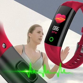 Impermeável Smart Watch Mulheres SmartWatch Monitor de frequência Cardíaca Sangue Pressão de Fitness Tracker Pedômetro Inteligente pulseira de Relógio do Esporte