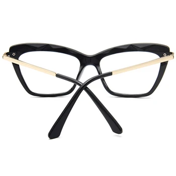 Mulheres com Pernas de Metal Marca de Óculos de marca Óptico de Acetato de Rim Espetáculos para as Mulheres de Óculos Óculos de Armação de Estilos da Moda