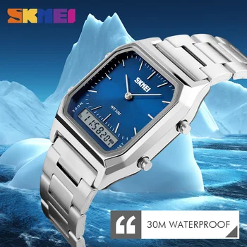 Digital de Quartzo Relógios de Homens de Cima da Marca de Moda Cronógrafo de Luxo Dupla do Desporto Relógios de pulso Masculino Relógio reloj hombre SKMEI 2018