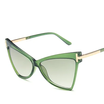 Triângulo preto Óculos estilo Olho de Gato Para as Mulheres do Vintage da Marca, o Designer de Moda Feminina de Óculos de Sol Tingido de Cor de Gradiente, Sombra UV400