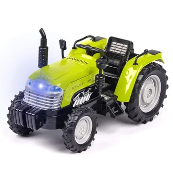 1:32 Carro Novo Modelo De Trator De Brinquedo Carro Diecasts Veículos De Brinquedo De Puxar De Volta O Som Luz Para O Agricultor Crianças Carro De Coleta De Venda Quente